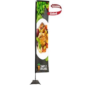 Premium Double Sided Rectangle Sail Sign with Scissor Base, 14-1/2' Premium Double Sided Rectangle Sail Sign with Scissor Base, 14-1/2'