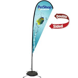 Premium Double Sided Teardrop Sail Sign with Scissor Base, 11-1/2' Premium Double Sided Teardrop Sail Sign with Scissor Base, 11-1/2'