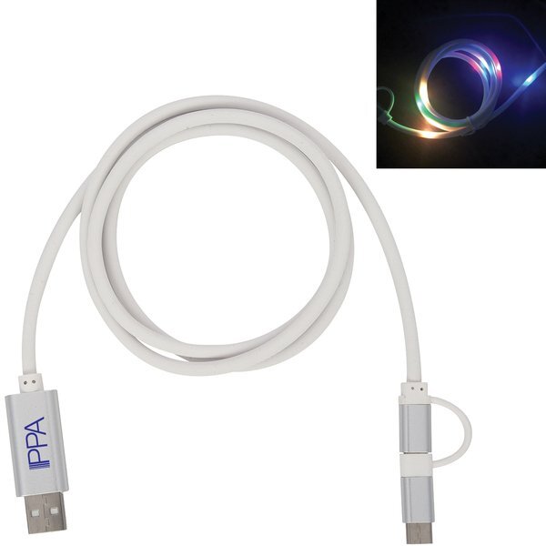 Disco 3-in-1 Disco Tech Light Up 3 Ft. Charging Cable