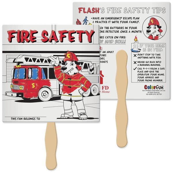 Fire Safety Color Fun Hand Fan