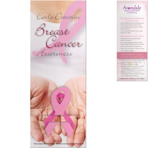 Early Detection Breast Cancer Plant-A-Shape Bookmark