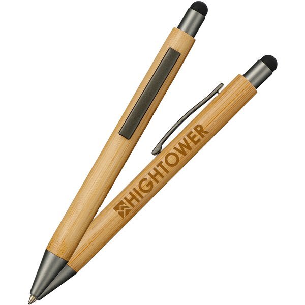 Bamboo Quick-Dry Gel Ballpoint Stylus Pen