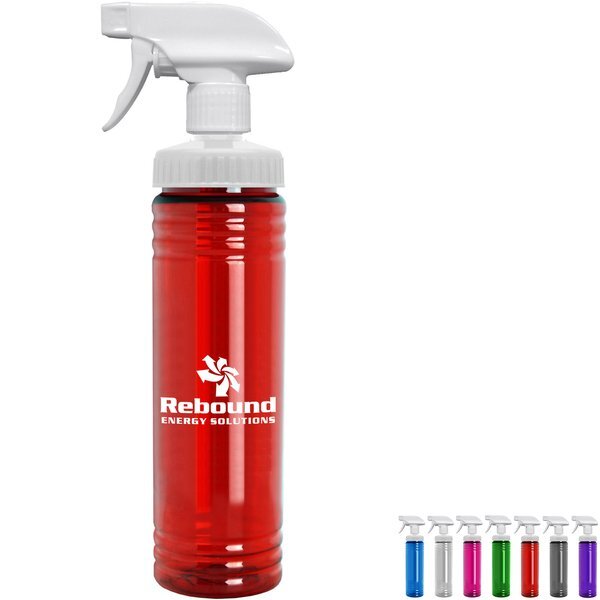 Transparent Spray Bottle w/ Spray Nozzle, 24oz.