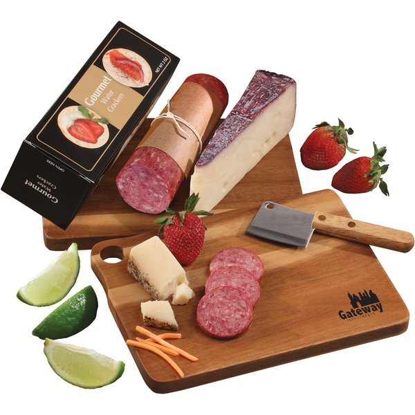 Meat & Cheese Gift Set with Acacia Charcuterie Serving Board