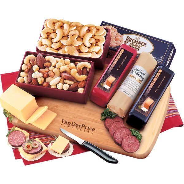 Snackable Sampler with Bamboo Cutting Board