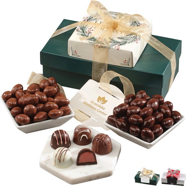 Exquisite Chocolate Almonds and Truffles Gift Box