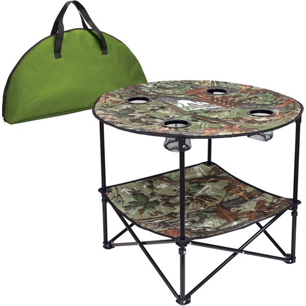Camouflage Polyester 2-Tier Folding Table
