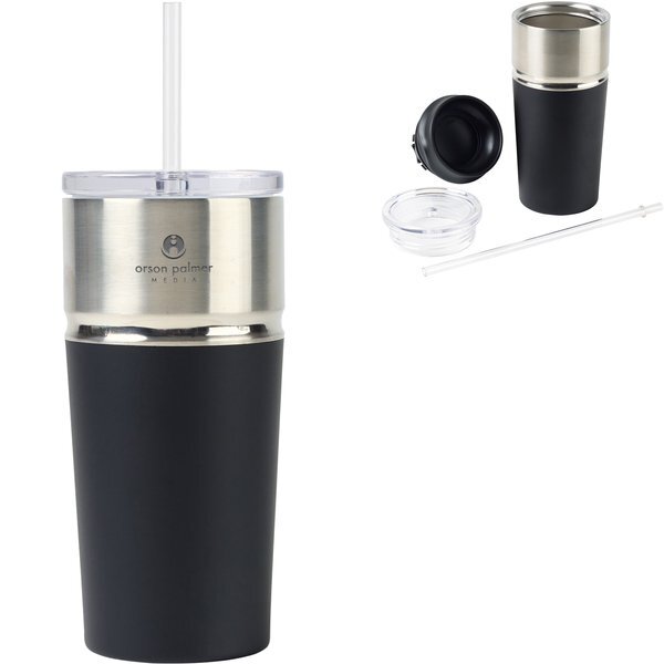 Emery 2-in-1 Double Wall Stainless Tumbler, 16oz.