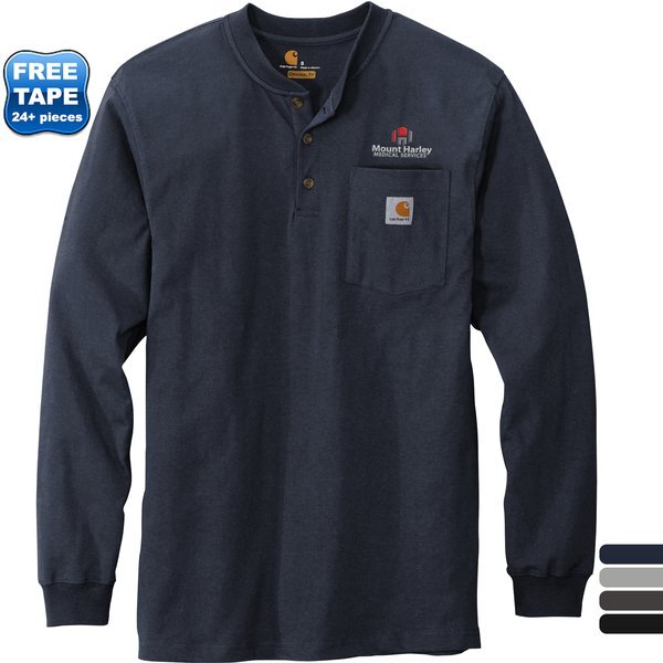 Carhartt® Long Sleeve Men's Henley Work T-Shirt