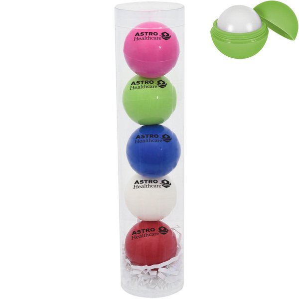 Lip Moisturizer Ball Tube Gift Set, 5 Pack