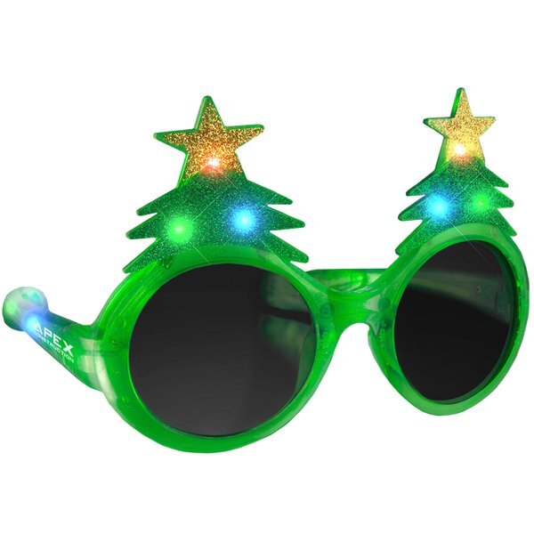Christmas Tree Light Up LED Sunglasses