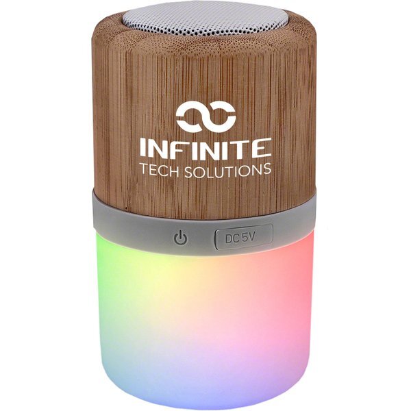 Wood Tone Color Changing LED Wireless Speaker
