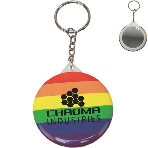 Rainbow Mirror Key Chain
