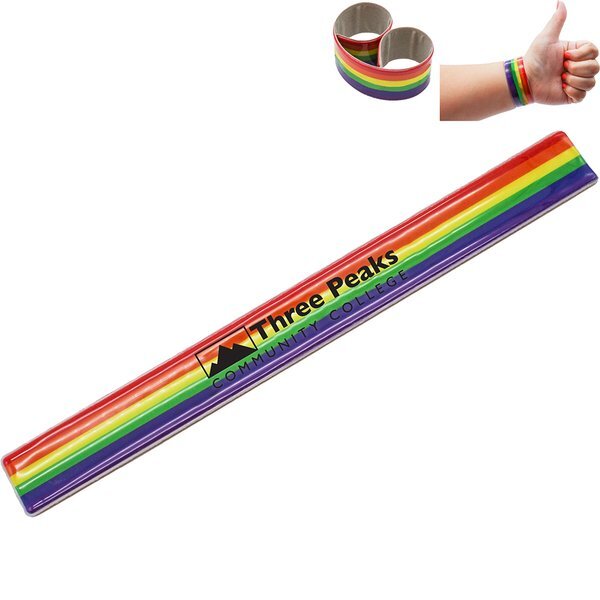 Rainbow Vinyl Slap Bracelet