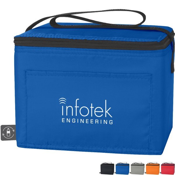 Non-Woven 6-Can Cooler Bag with 100% RPET Material