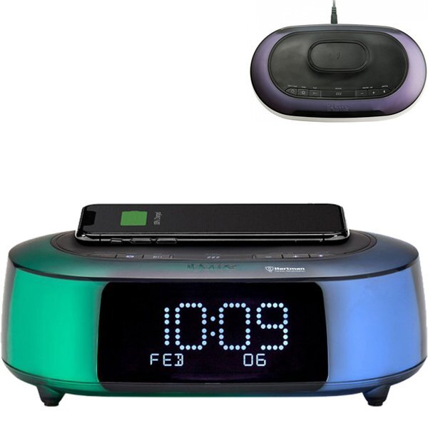 iHome® Alarm Clock, Color Changing Bluetooth Speaker, & Qi Wireless Charging Pad