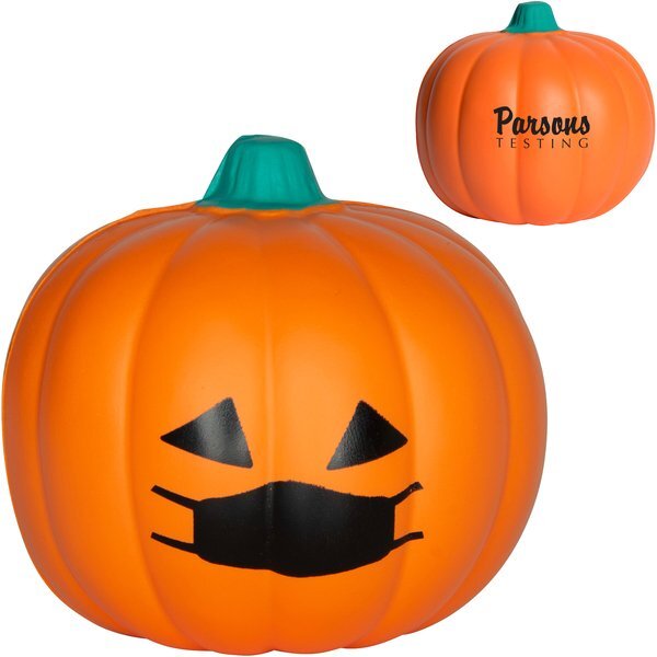 Pumpkin Jack O' Lantern PPE Mask Stress Reliever