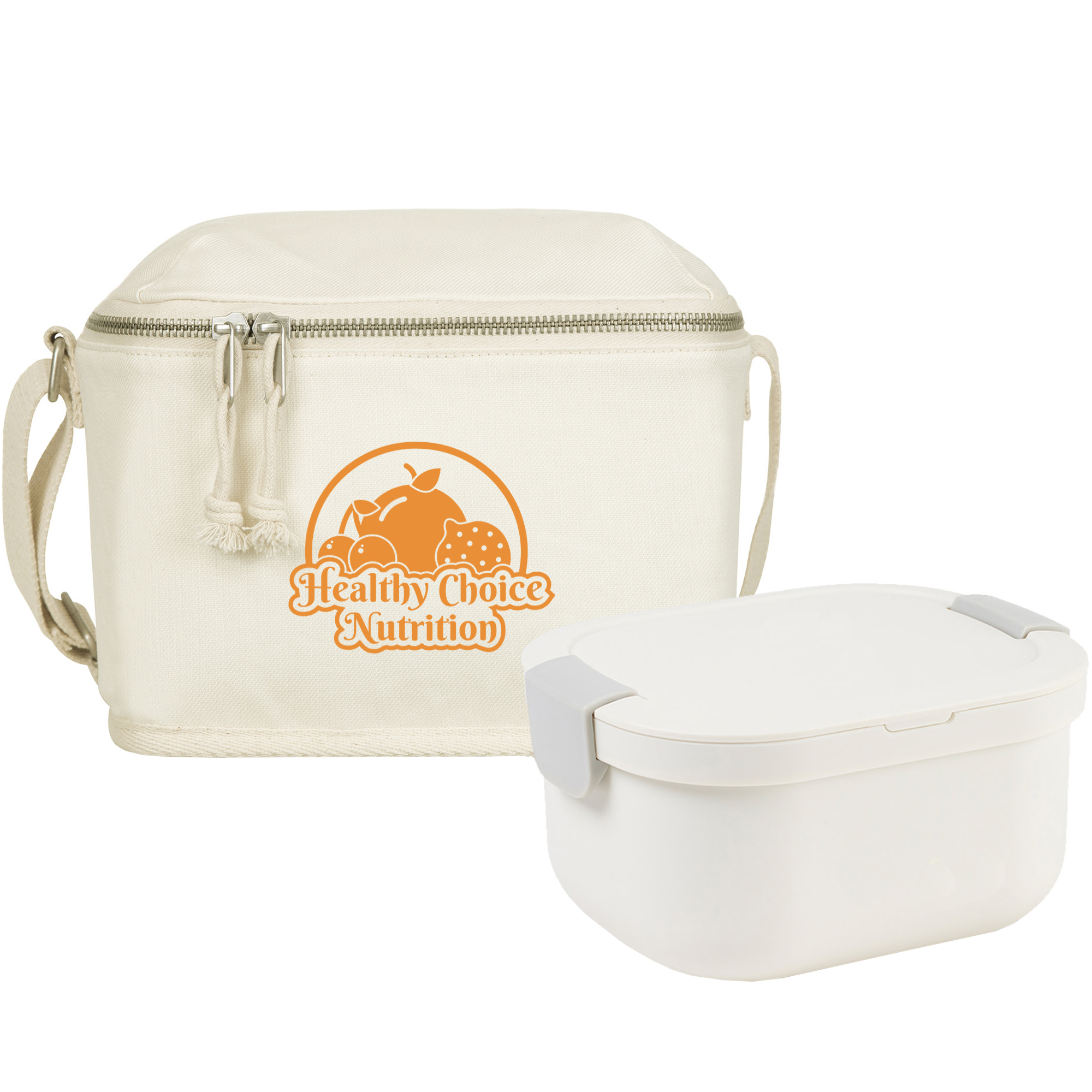 Cooler/Lunch Bag & Eco Food Container Gift Set with Holiday Gift Card -  Personalization Available