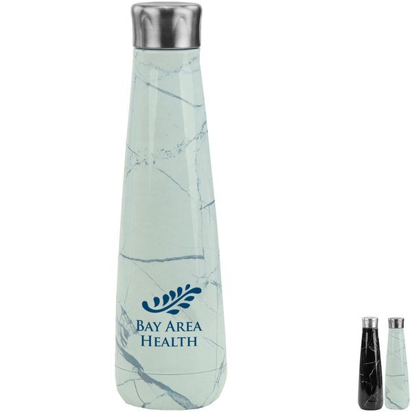 Peristyle Marbled Stainless Steel Vacuum Insulated Bottle, 16oz.