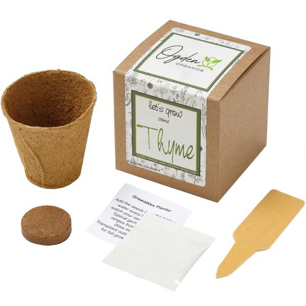 Thyme Growables Planter in Kraft Gift Box w/ Label