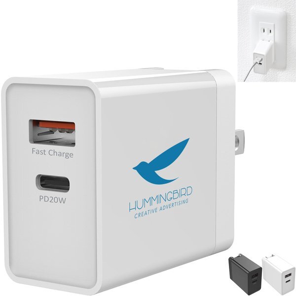 Fast Charging Dual Port Power Wall Adapter