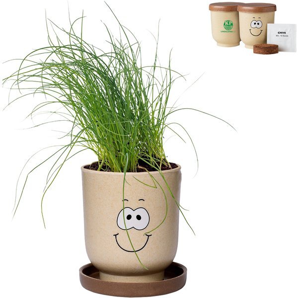 Goofy Group™ Grow Pot Eco-Planter w/ Chive Seeds