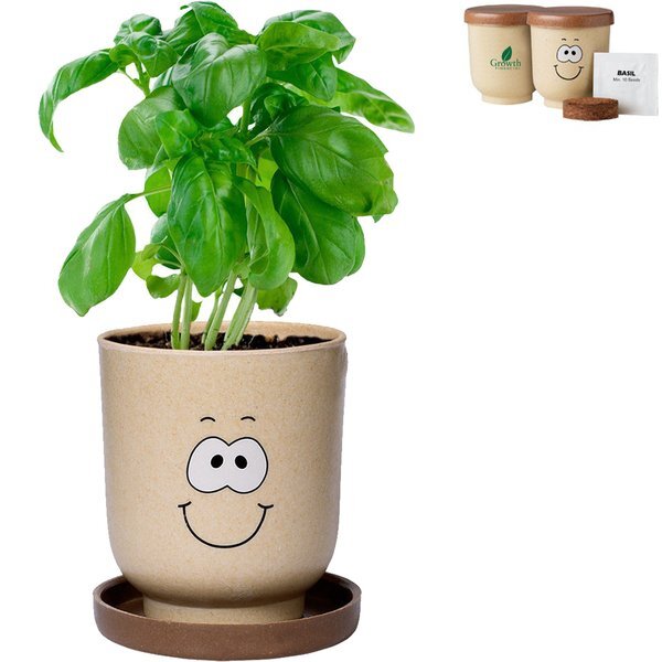 Goofy Group™ Grow Pot Eco-Planter w/ Basil Seeds