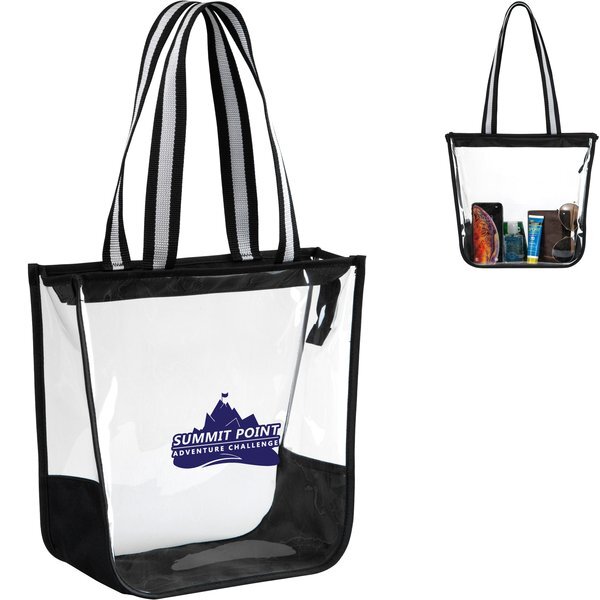 Sigma Clear Polyester Zippered Tote
