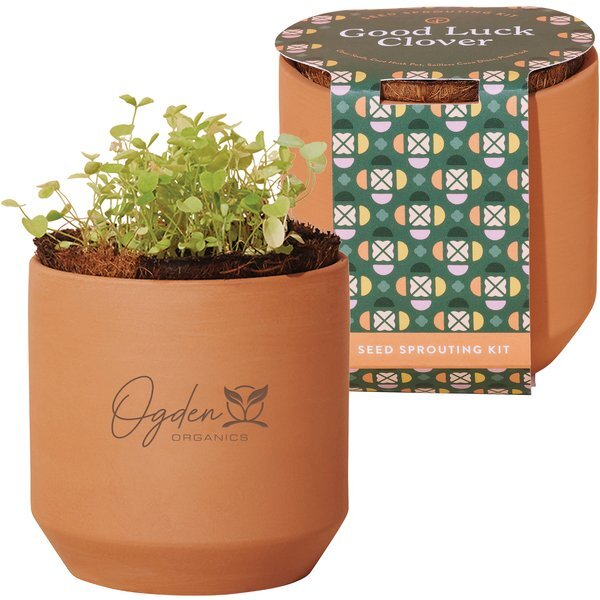 Modern Sprout® Tiny Terracotta Grow Kit - Good Luck Clover