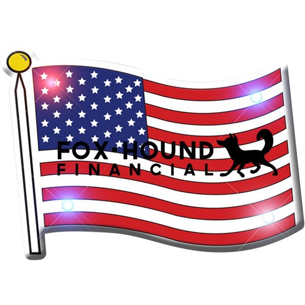 USA Flag Flashing LED Lapel Pin