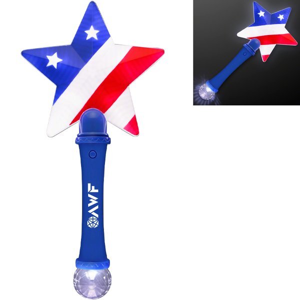 American Flag Star Light Up Wand
