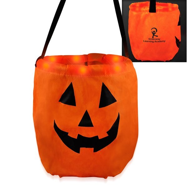 Light Up LED Pumpkin Halloween Bag