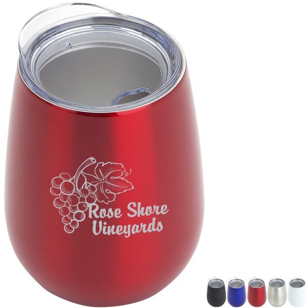 Cabernet Vacuum Insulated Stainless Steel Wine Tumbler, 10oz.