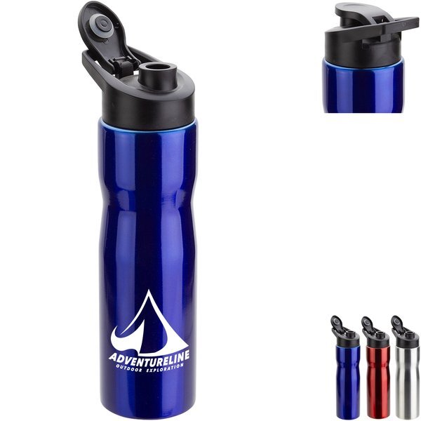 Crescent Single-Wall Stainless Steel Bottle, 25oz.