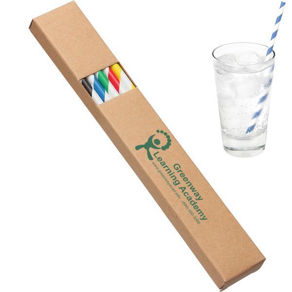 Vellum Paper Straw 10-Pack in Kraft Paper Box