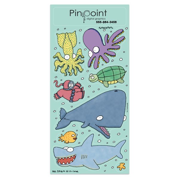 Sea Creatures Children's Sticker Sheet