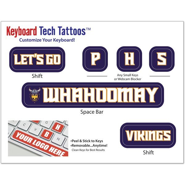 Keyboard Tech Tattoo Sticker Sheet