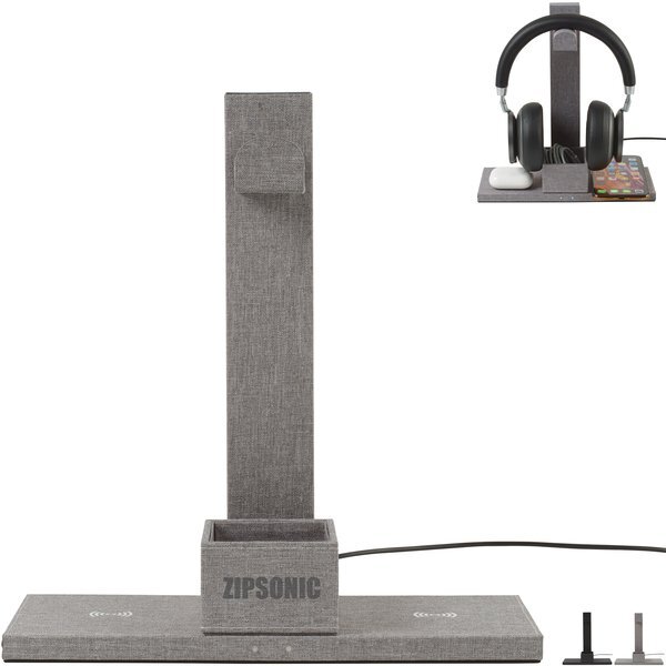 Truman Dual Wireless Charger & Headphone Stand