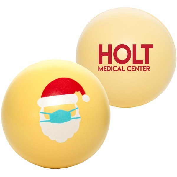 Holiday PPE Santa Stress Reliever Ball