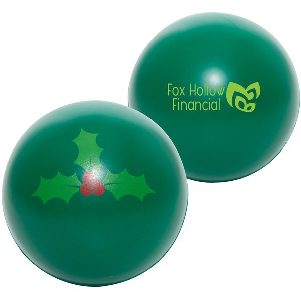 Holiday Holly Stress Reliever Ball