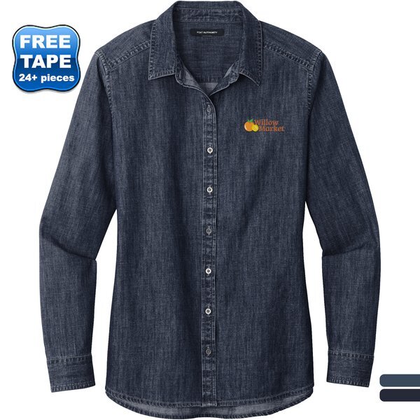 Port Authority® Long Sleeve Perfect Denim Ladies' Shirt