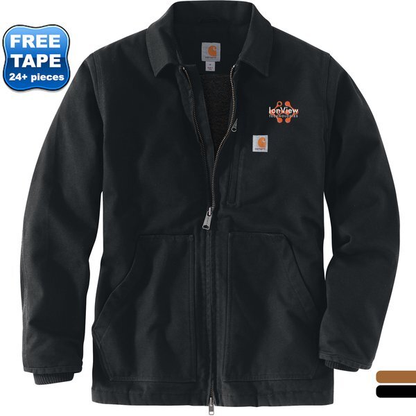 Carhartt® Cotton Washed Duck Sherpa-Lined Men's Tall Coat