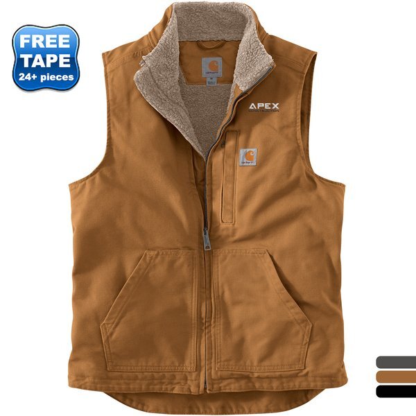 Carhartt® Cotton Washed Duck Sherpa-Lined Mock Neck Men's Vest