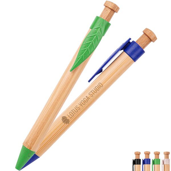 Camden Bamboo Wheat Straw Retractable Pen