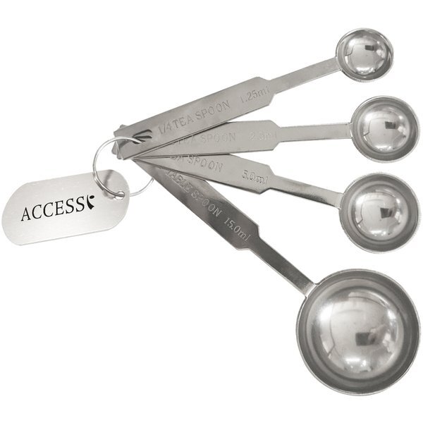 Four-Piece Stainless Steel Measuring Spoons