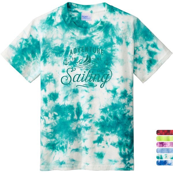 Port & Company® Cotton Crystal Tie-Dye Youth Tee