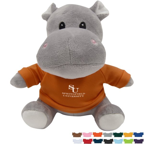 Herbie Plush Hippo w/ Shirt, 6"
