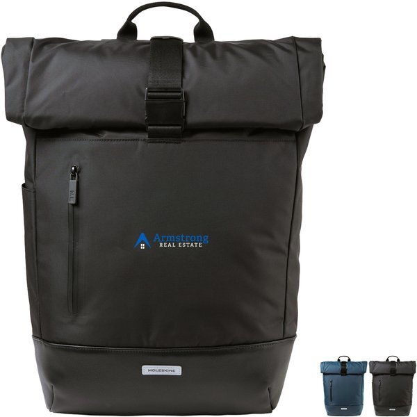 Moleskine® Metro Rolltop Polyester Backpack
