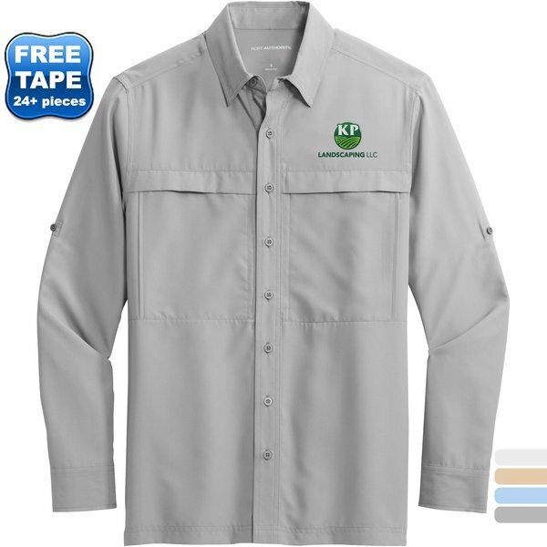 Port Authority® UV Daybreak Polyester Poplin Long Sleeve Men's Shirt