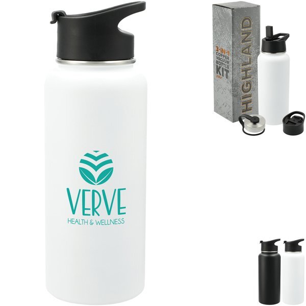 Highland 3-in-1 Copper Stainless Steel Vacuum Insulated Bottle, 32oz.